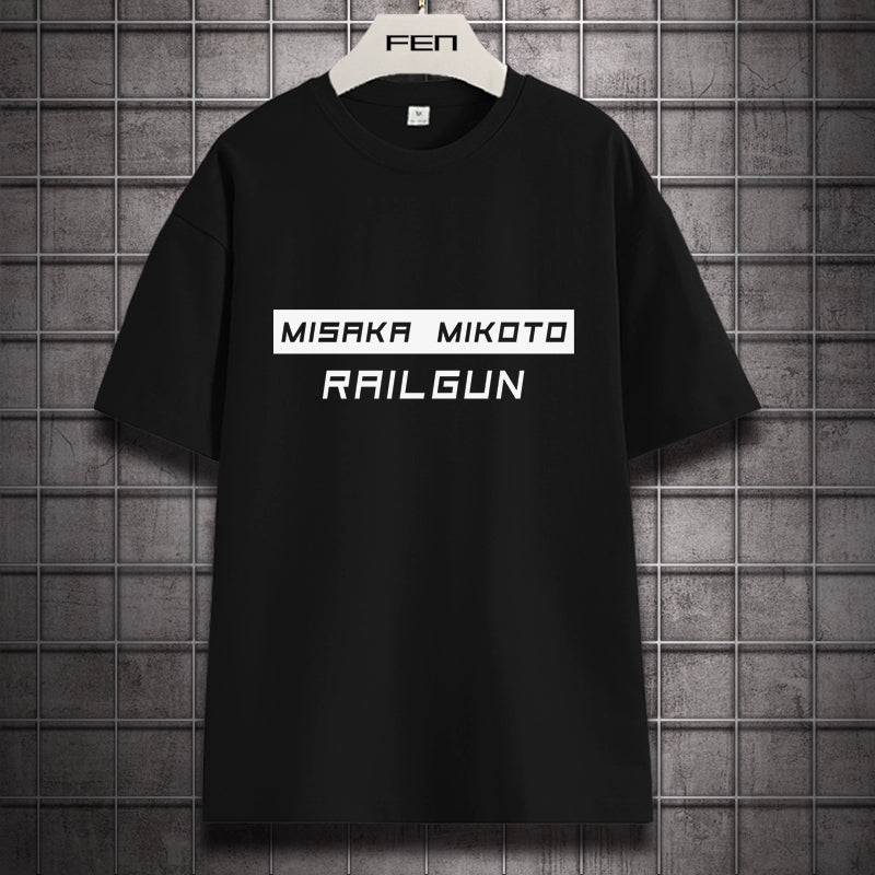 A Certain Magical Index: Cotton short sleeved white t-Shirt (Railgun version)